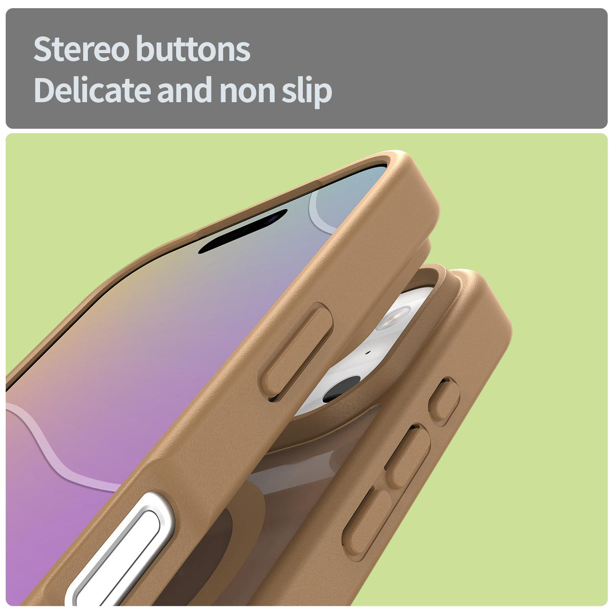 Compatible with iPhone 18 Pro Fanying Series PC Dual-Layer TPU Translucent Frosted MagSafe Phone Case - Desert Gold