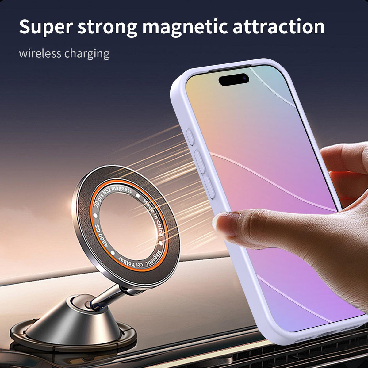 Compatible with iPhone 18 Pro Fanying Series PC Dual-Layer TPU Translucent Frosted MagSafe Phone Case - Lavender