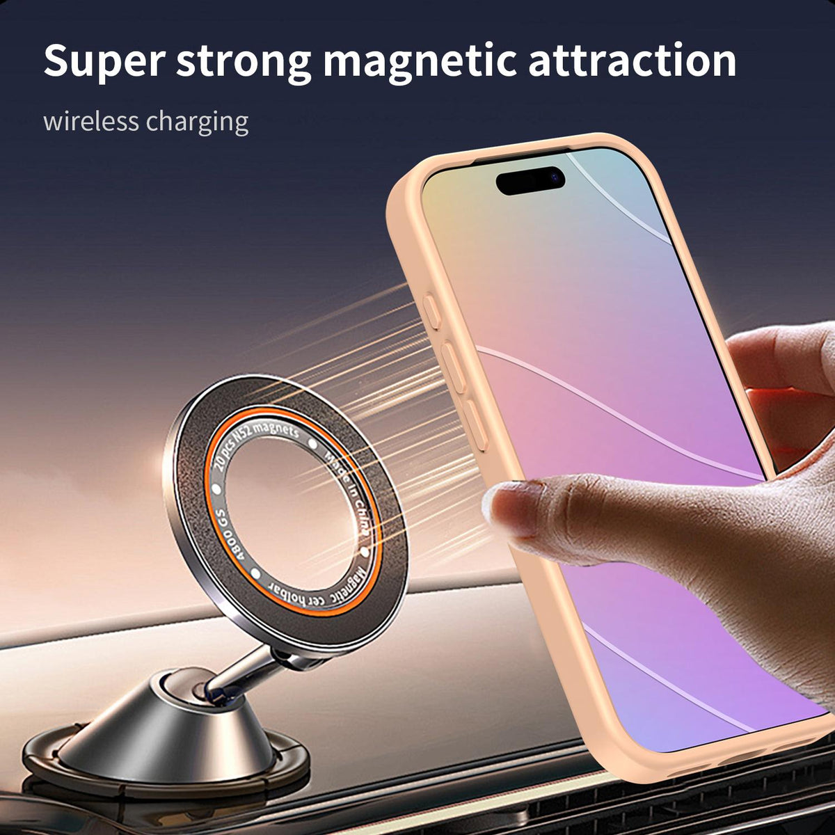Compatible with iPhone 18 Pro Fanying Series PC Dual-Layer TPU Translucent Frosted MagSafe Phone Case - Rouge Powder