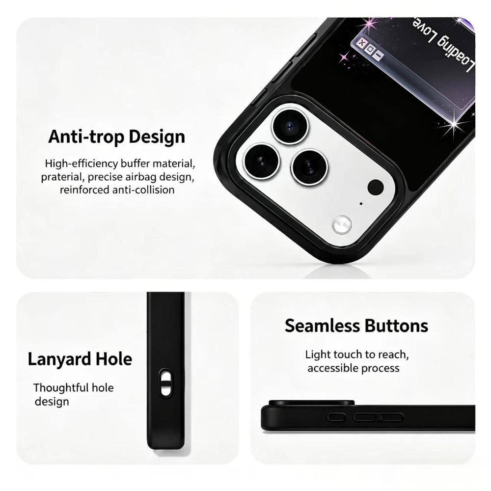 Compatible with iPhone 18 Pro Max & 17 Pro Max Colorful Painting PC Silicone Magnetic Phone Case - LoadingLove Pixel Window