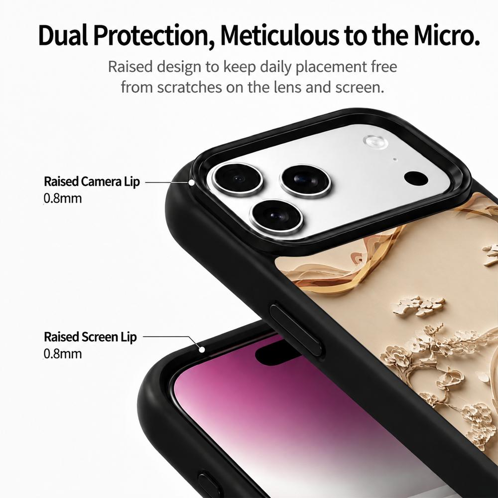 Compatible with iPhone 18 Pro Max & 17 Pro Max Earth Series PC Silicone Magnetic Phone Case - Earthy Mountain Realm