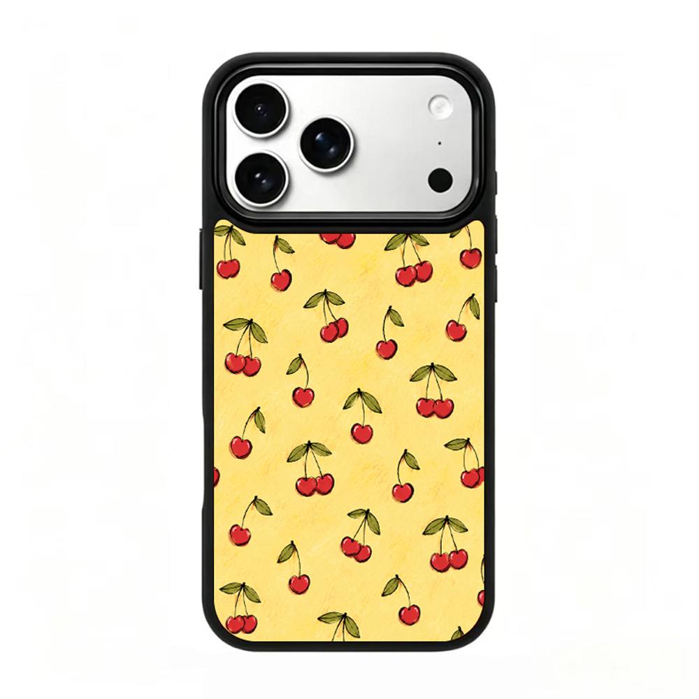 Compatible with iPhone 18 Pro Max & 17 Pro Max Earth Series PC Silicone Magnetic Phone Case - Earth Cherry Blossom
