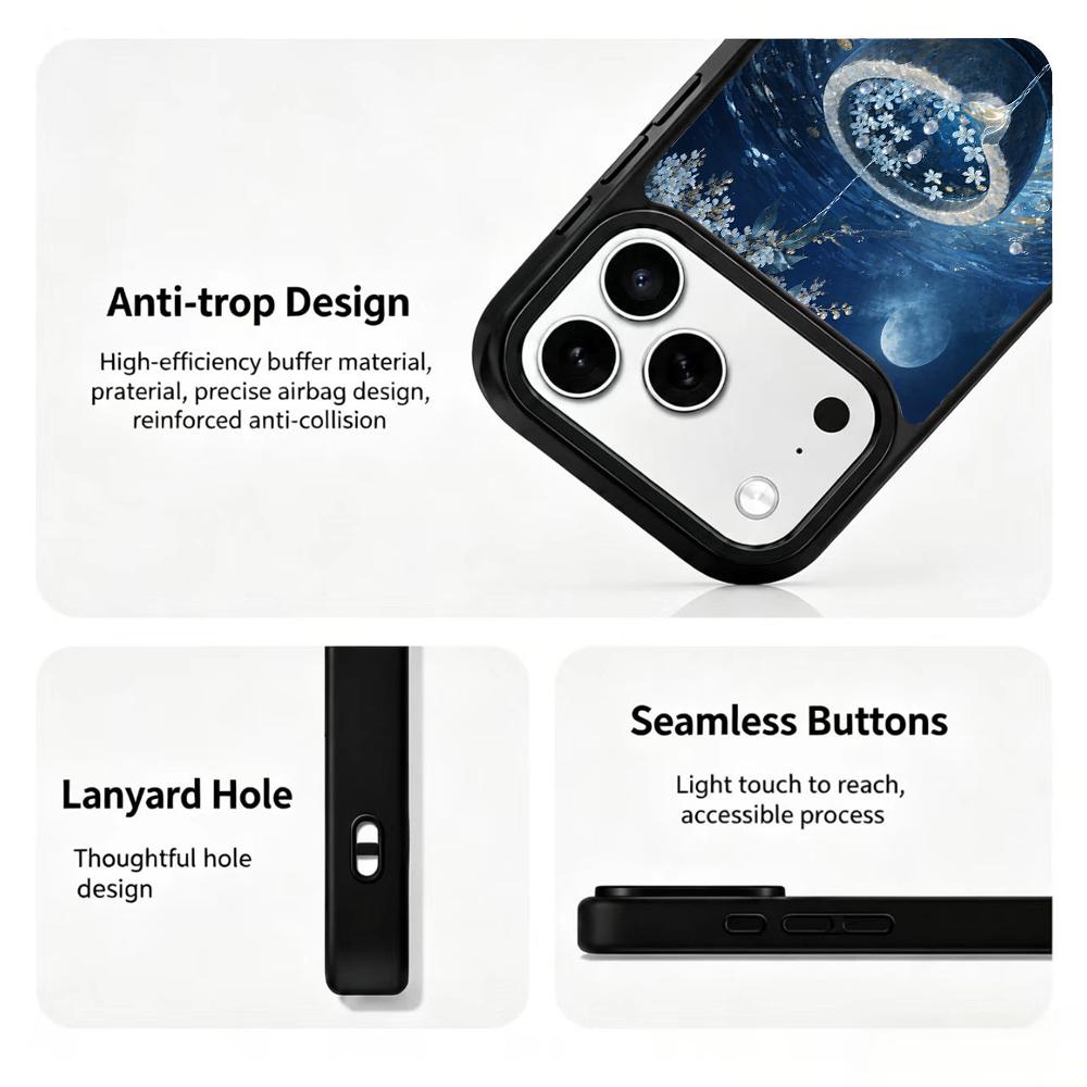 Compatible with iPhone 18 Pro Max & 17 Pro Max Water Series PC Silicone Magnetic Phone Case - Water Treasure