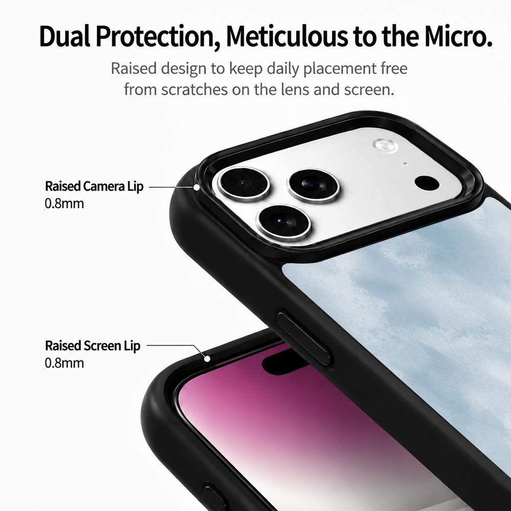 Compatible with iPhone 18 Pro Max & 17 Pro Max Water Series PC Silicone Magnetic Phone Case - Water Peony