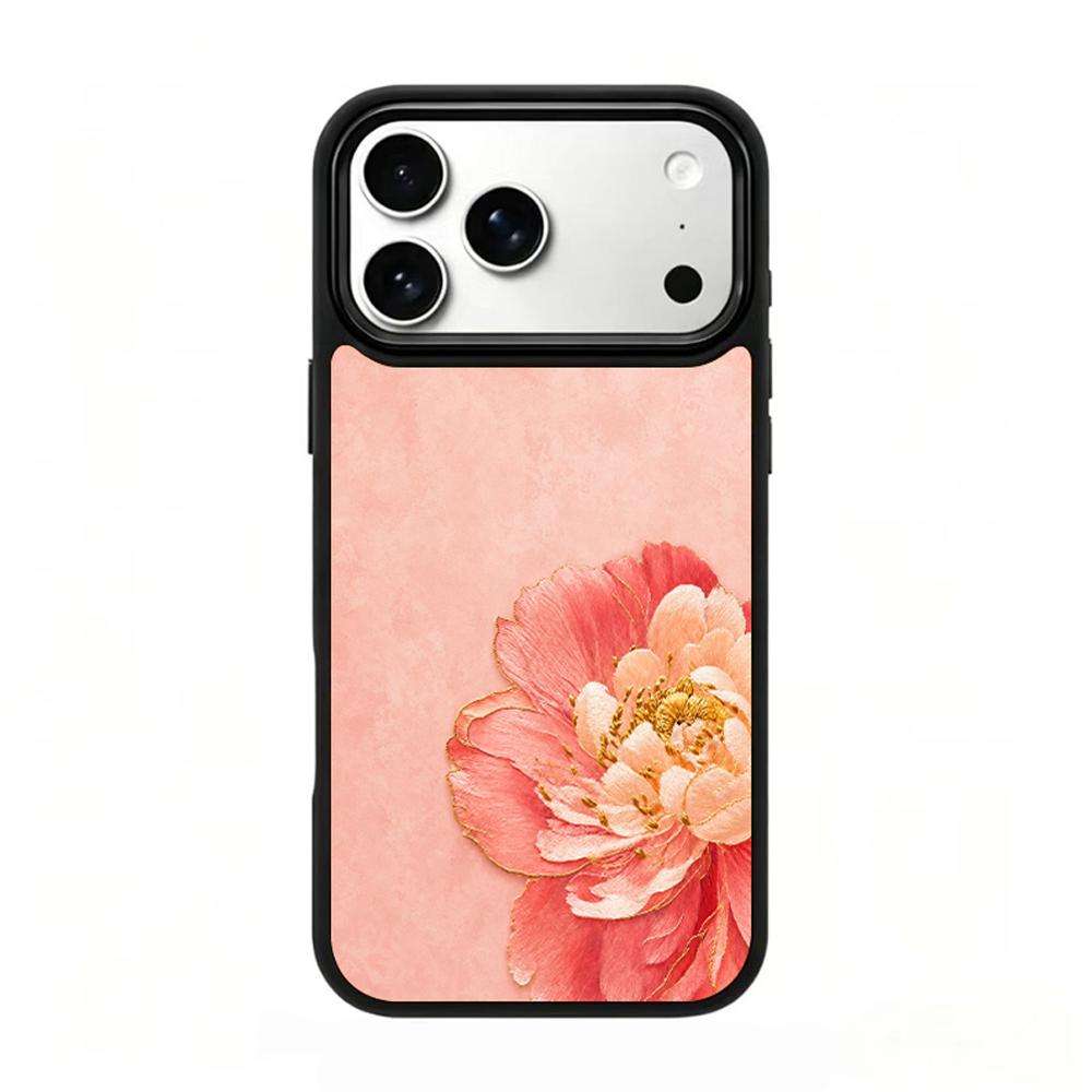 Compatible with iPhone 18 Pro & 17 Pro Fire Series PC Silicone Magnetic Phone Case - Fire Peony