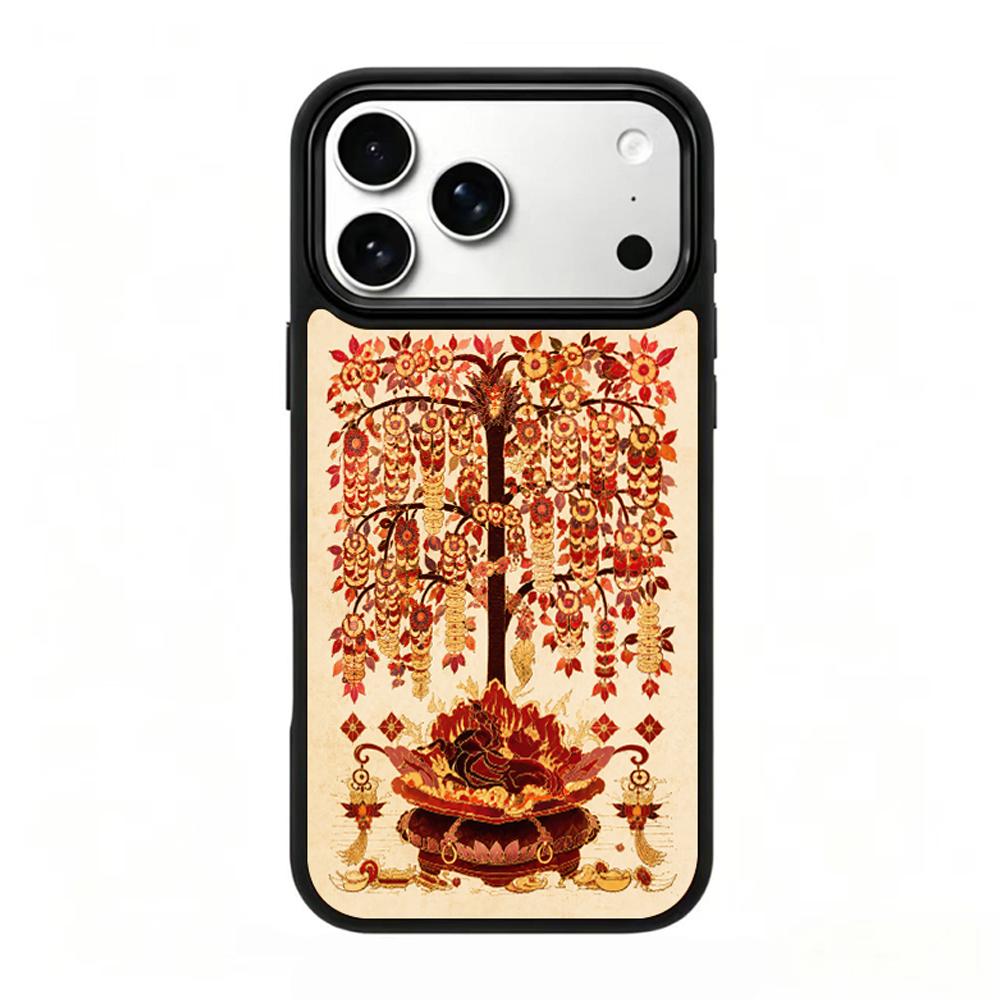 Compatible with iPhone 18 Pro & 17 Pro Fire Series PC Silicone Magnetic Phone Case - Fiery Money Tree