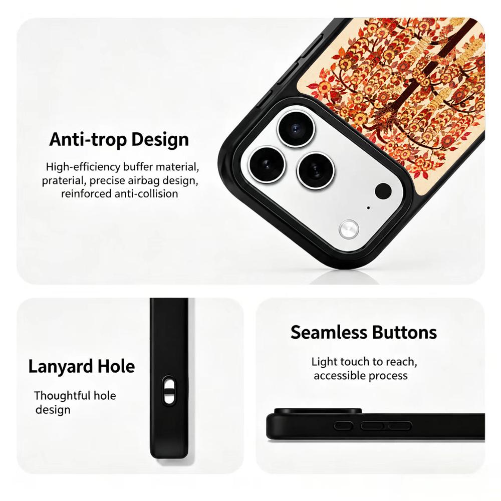 Compatible with iPhone 18 Pro & 17 Pro Fire Series PC Silicone Magnetic Phone Case - Fiery Money Tree