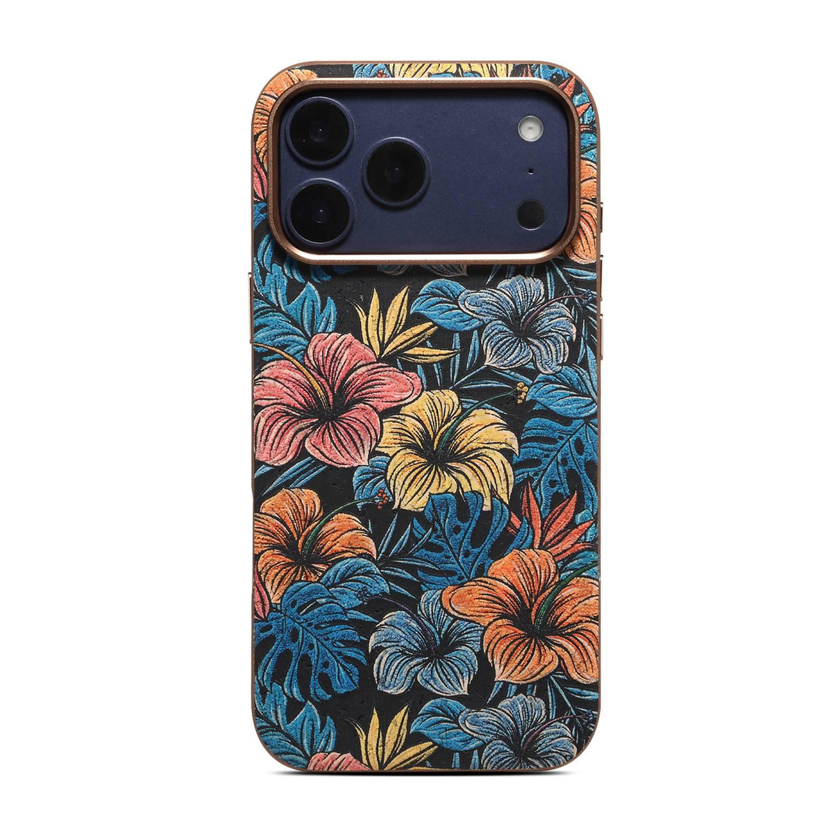 Compatible with iPhone 18 Pro Max Denior Vintage Boho Embroidery Style Magnetic Protective Phone Case - Blue
