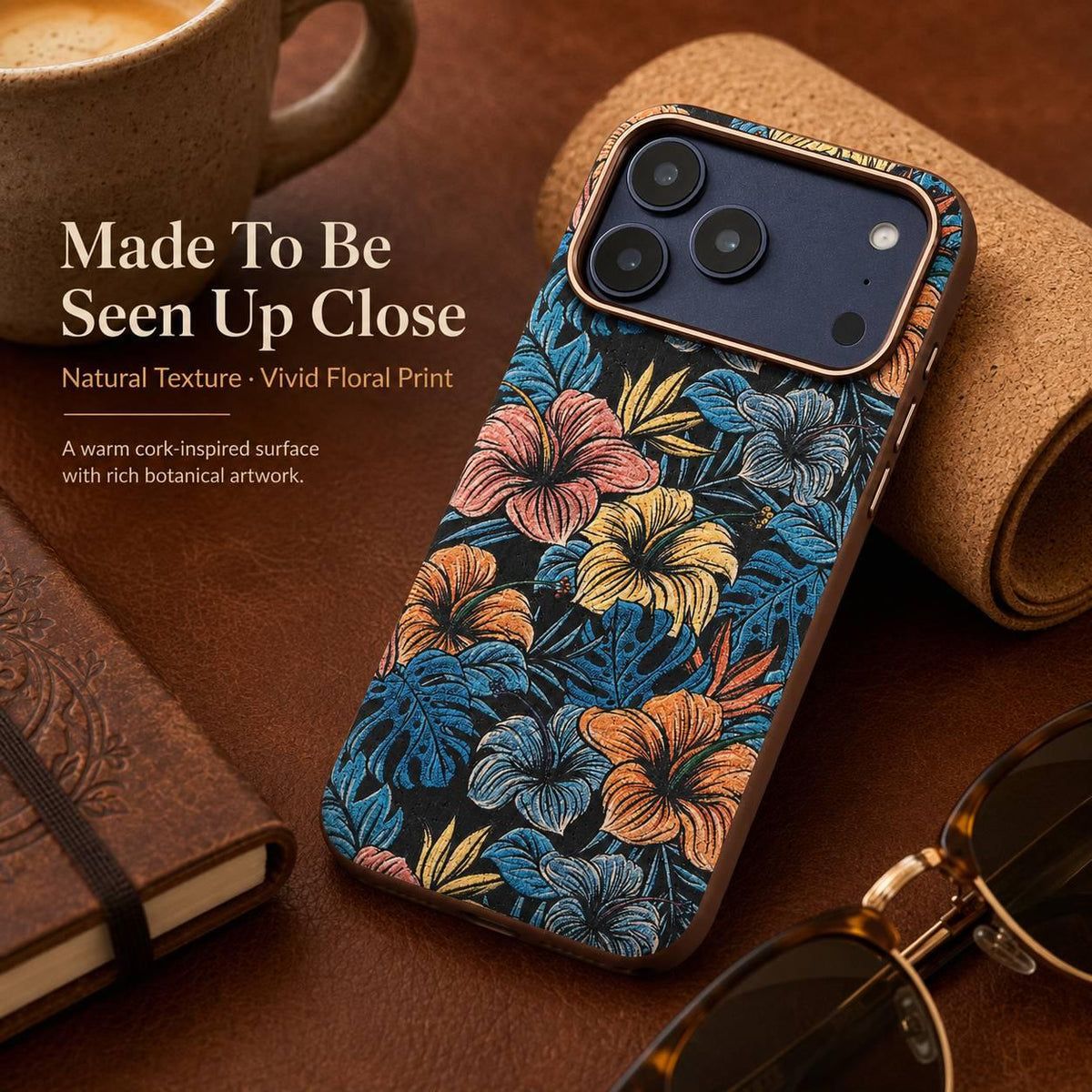 Compatible with iPhone 18 Pro Max Denior Vintage Boho Embroidery Style Magnetic Protective Phone Case - Blue
