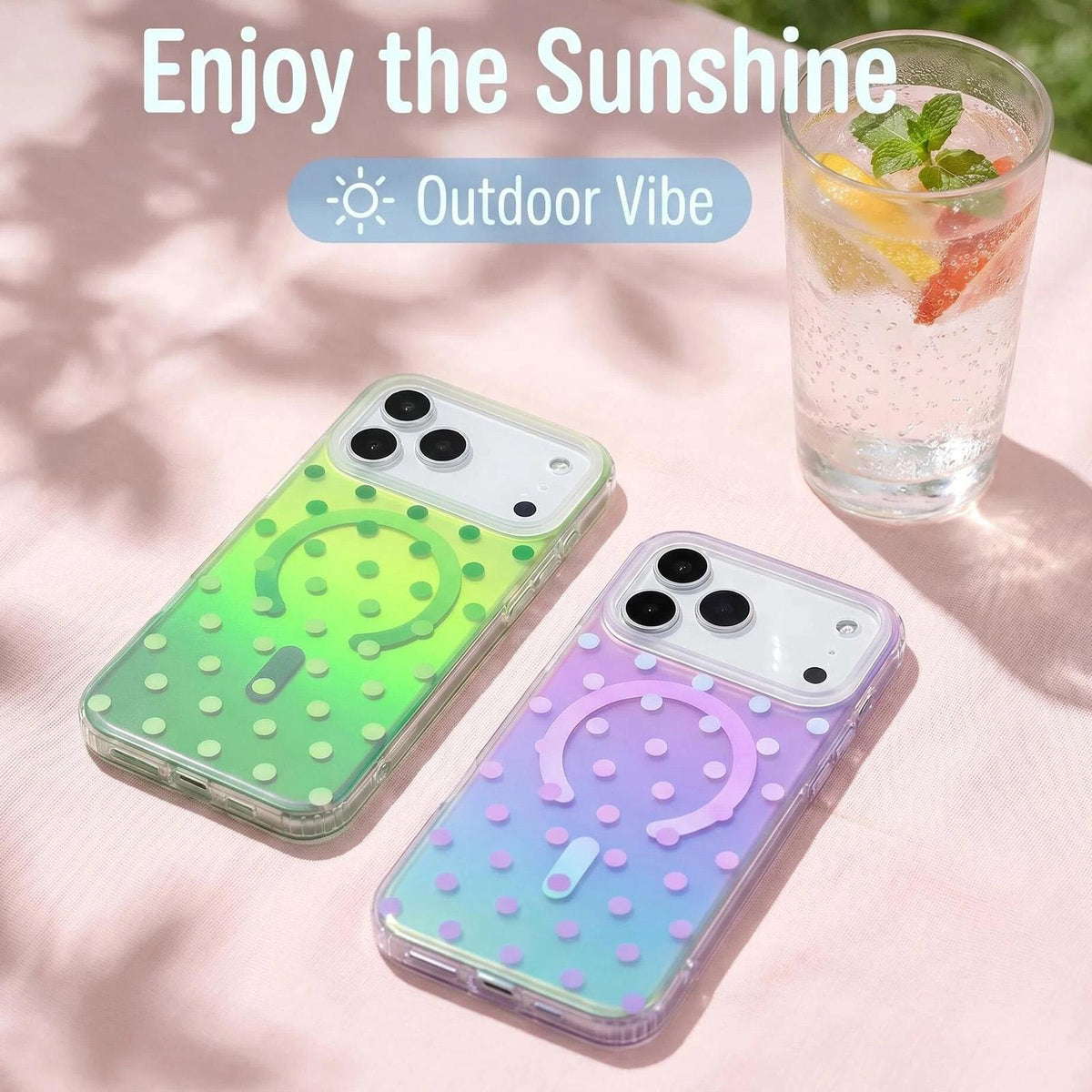 Compatible with iPhone 18 Pro Gilded Star River Series Magnetic Phone Case - Purple