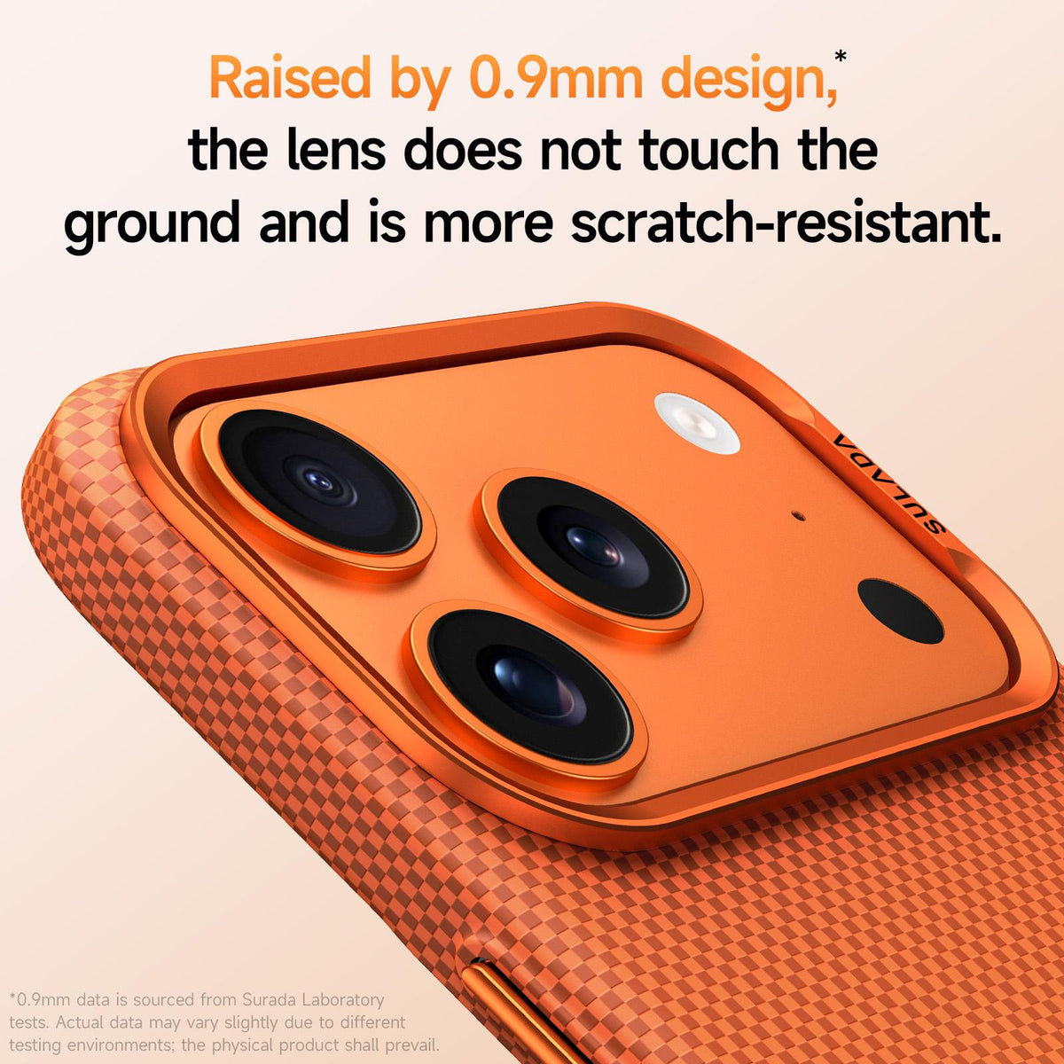 Compatible with iPhone 18 Pro Max SULADA Kevlar Grid Patterned Skin Feel Phone Case - Blue