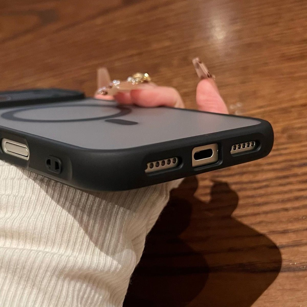 Compatible with iPhone 18 Pro Max MagSafe Magnetic TPU Dual-Layer PC Phone Case - Black