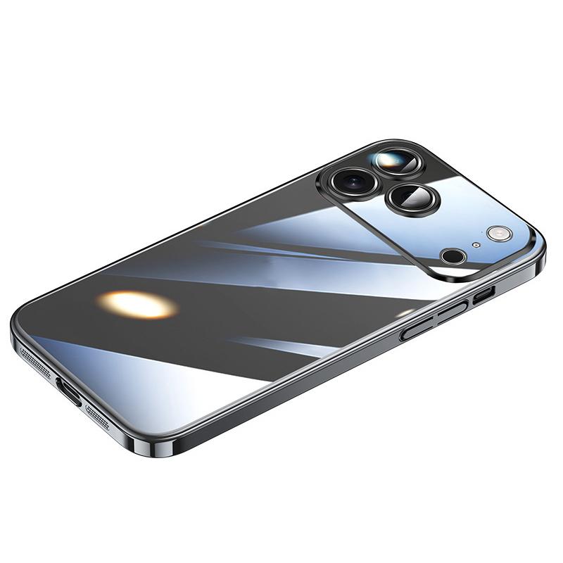 Compatible with iPhone 18 Pro Max SULADA JINGJIA Series Lens Protector Hard PC Phone Case - Black