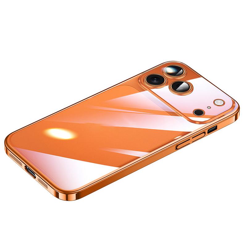 Compatible with iPhone 18 Pro Max SULADA JINGJIA Series Lens Protector Hard PC Phone Case - Orange