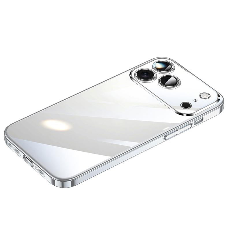 Compatible with iPhone 18 Pro SULADA JINGJIA Series Lens Protector Hard PC Phone Case - Silver