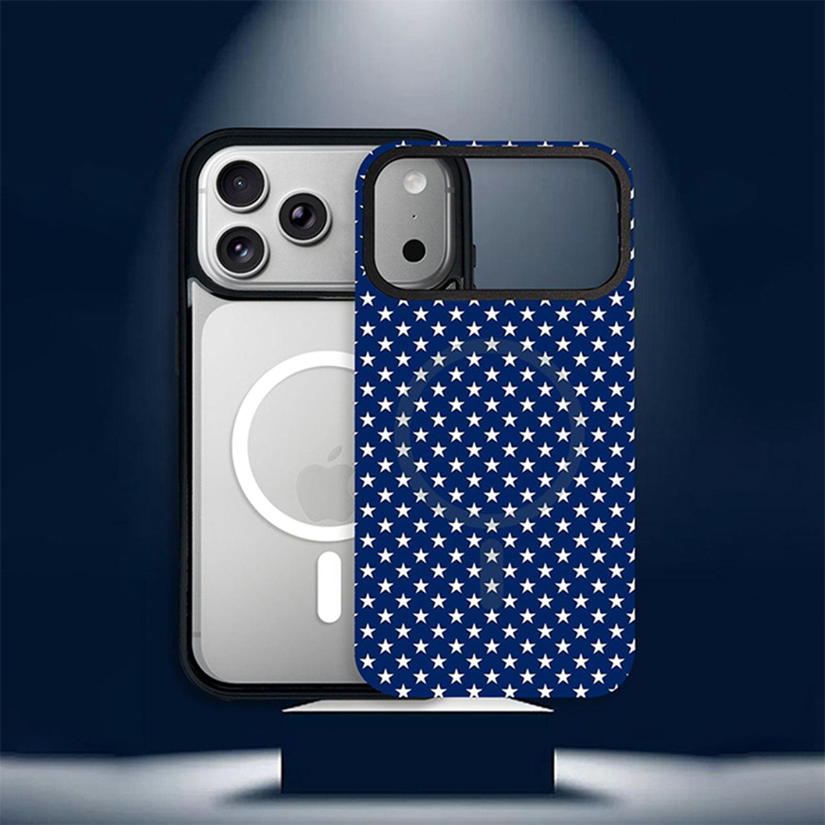 Compatible with iPhone 18 Pro Max & 17 Pro Max Star Cross Detachable Dual Magnetic PC Dual-Layer TPU Phone Case - Star