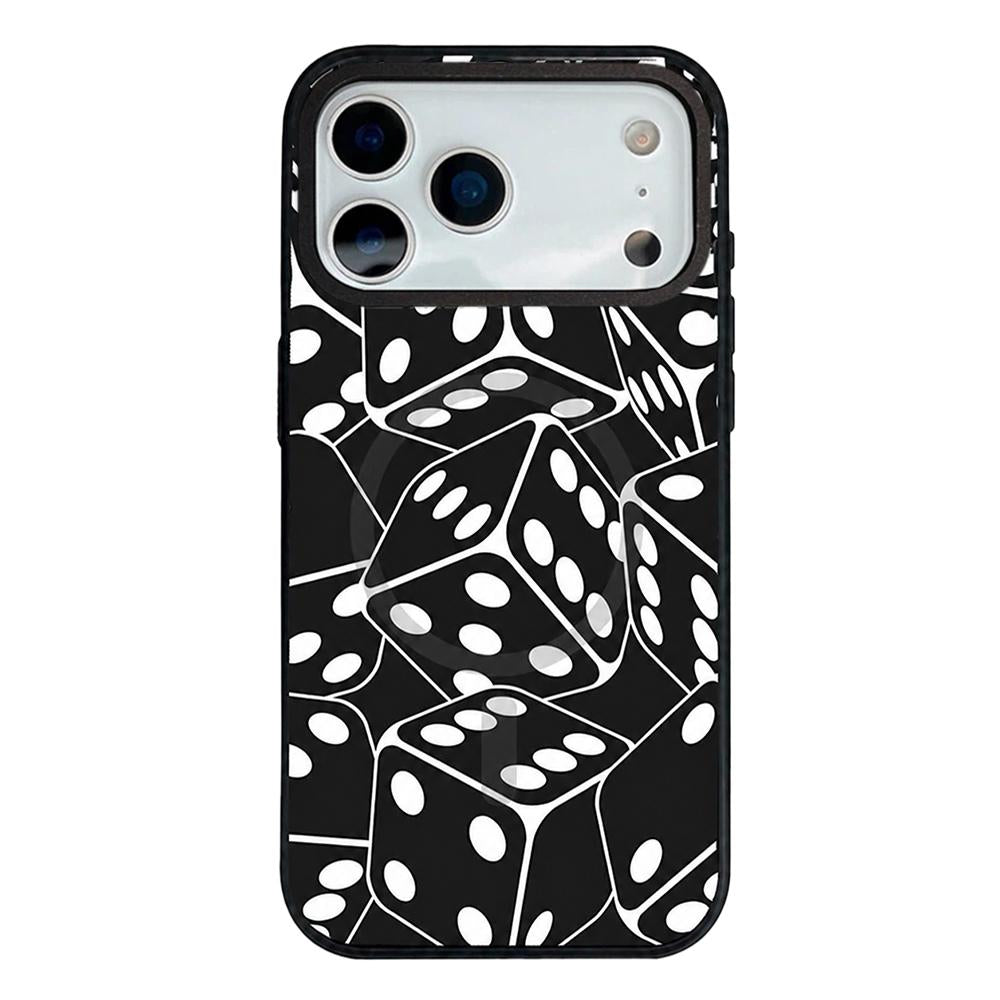 Compatible with iPhone 18 Pro Max & 17 Pro Max Star Cross Detachable Dual Magnetic PC Dual-Layer TPU Phone Case - Dice
