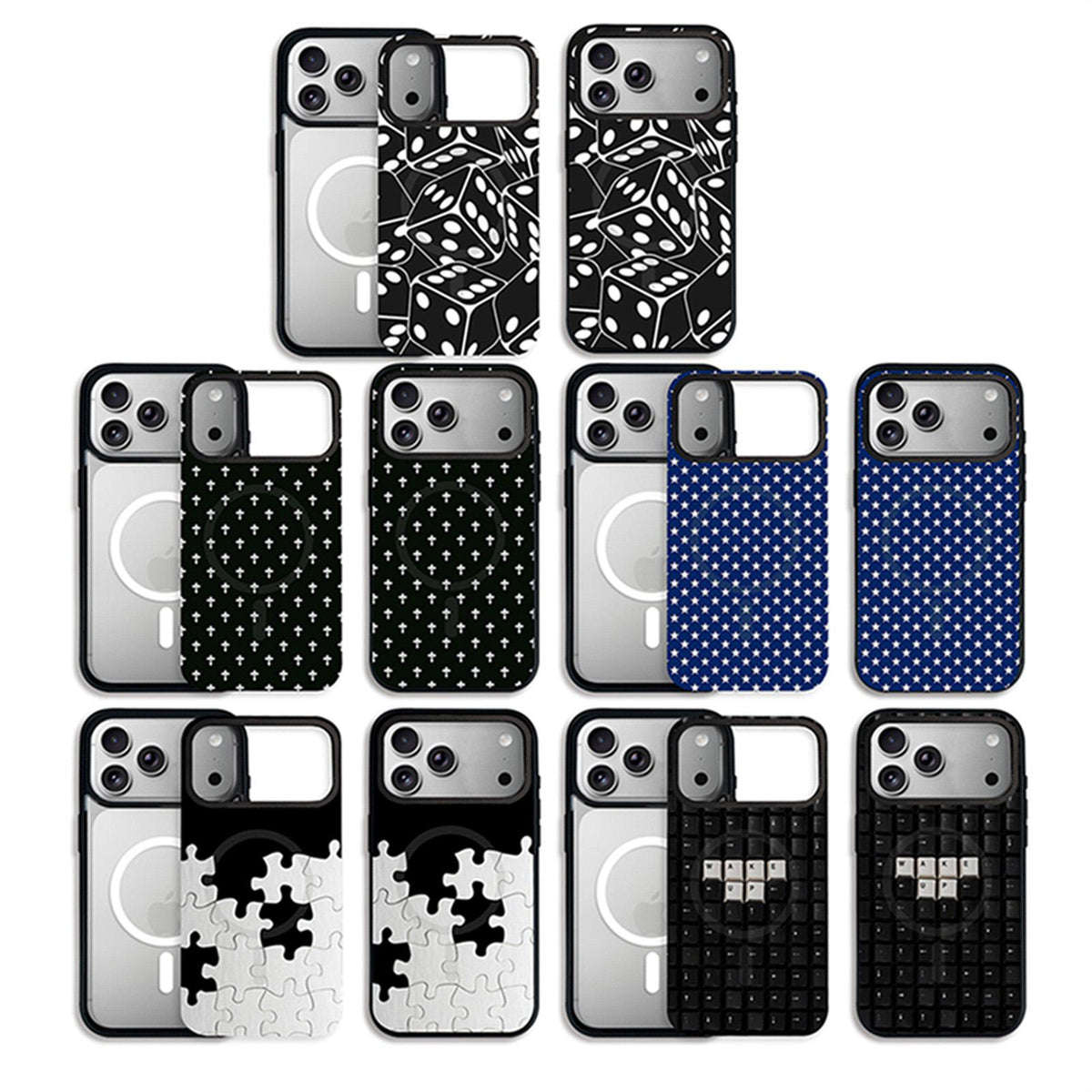 Compatible with iPhone 18 Pro Max & 17 Pro Max Star Cross Detachable Dual Magnetic PC Dual-Layer TPU Phone Case - Keys