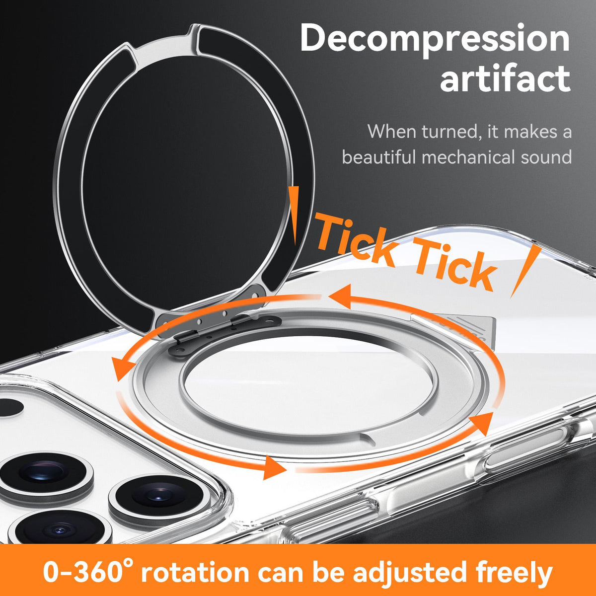 Compatible with iPhone 18 Pro Max SULADA Electroplated Clear PU Airbag Shockproof Phone Case - Transparent