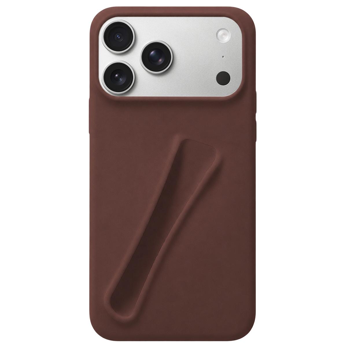 Compatible with iPhone 18 Pro Max & 17 Pro Max Lipstick Silicone 3D Phone Case - Coffee