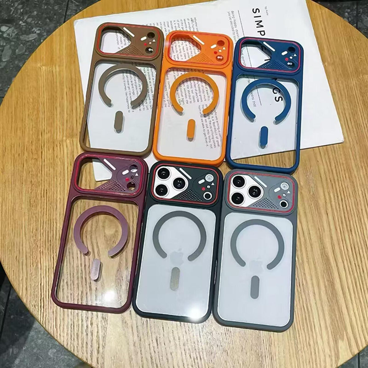 Compatible with iPhone 18 Pro Max Mirror Shield Iridescent Color Magnetic Phone Case - Grey