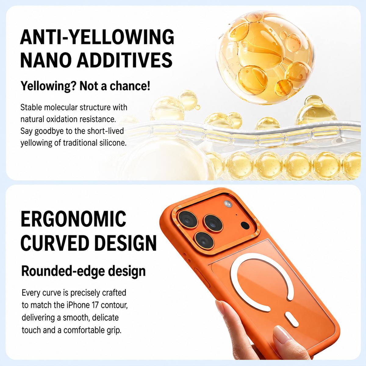 Compatible with iPhone 18 Pro Max Liquid Silicone Frame Dual-Layer Clear Back Panel Magnetic Phone Case - Black
