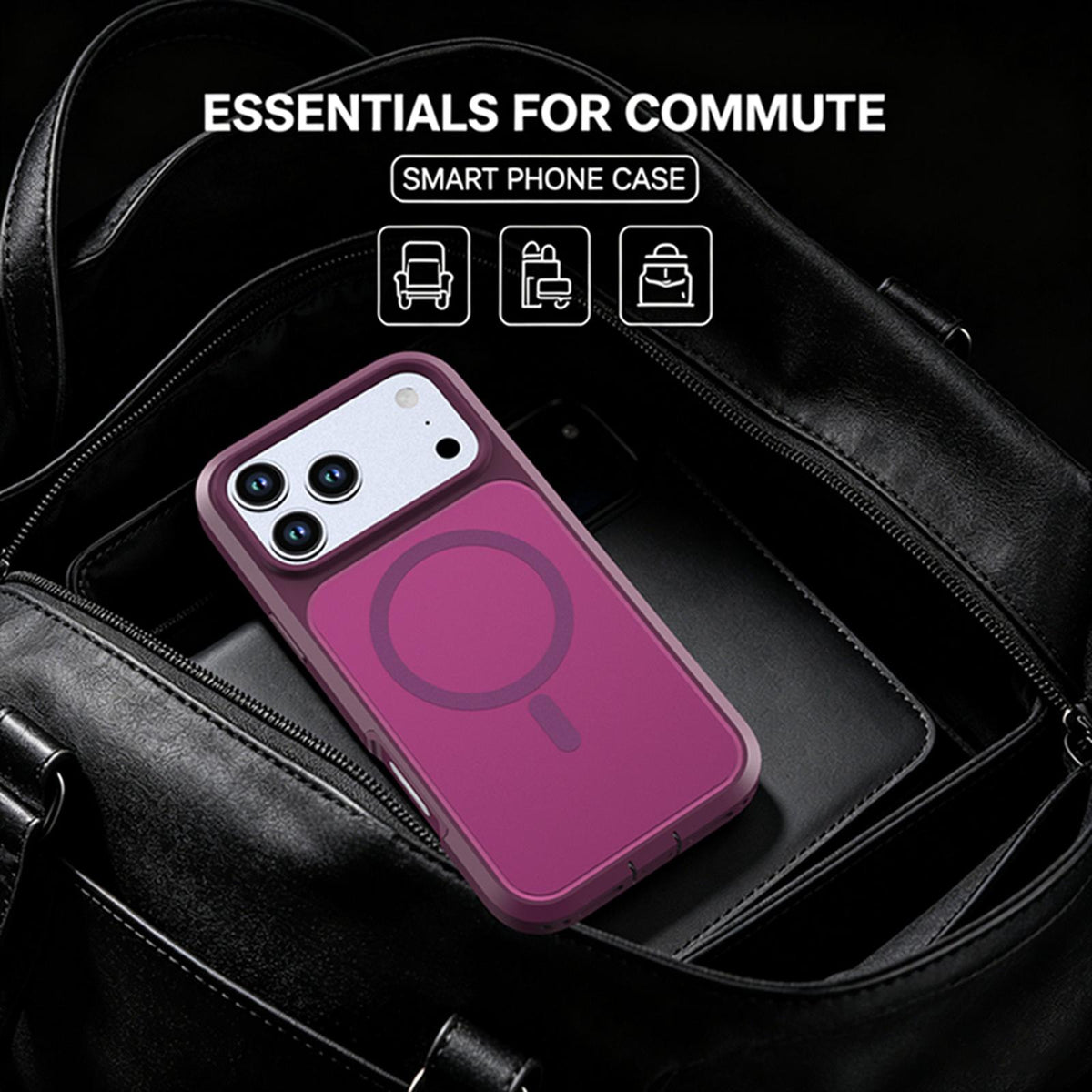 Compatible with iPhone 18 Pro Silicone Magnetic Anti-drop Protective Phone Case - Wine