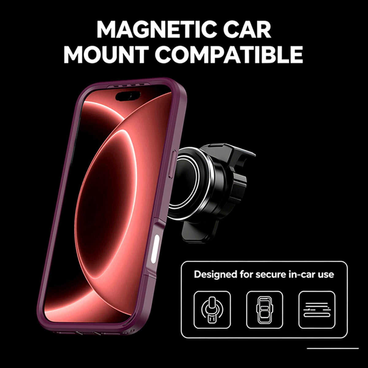 Compatible with iPhone 18 Pro Silicone Magnetic Anti-drop Protective Phone Case - Wine