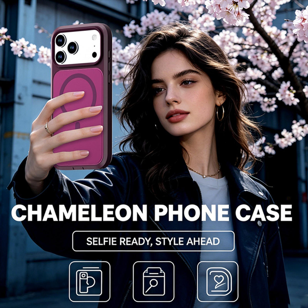 Compatible with iPhone 18 Pro Silicone Magnetic Anti-drop Protective Phone Case - Wine