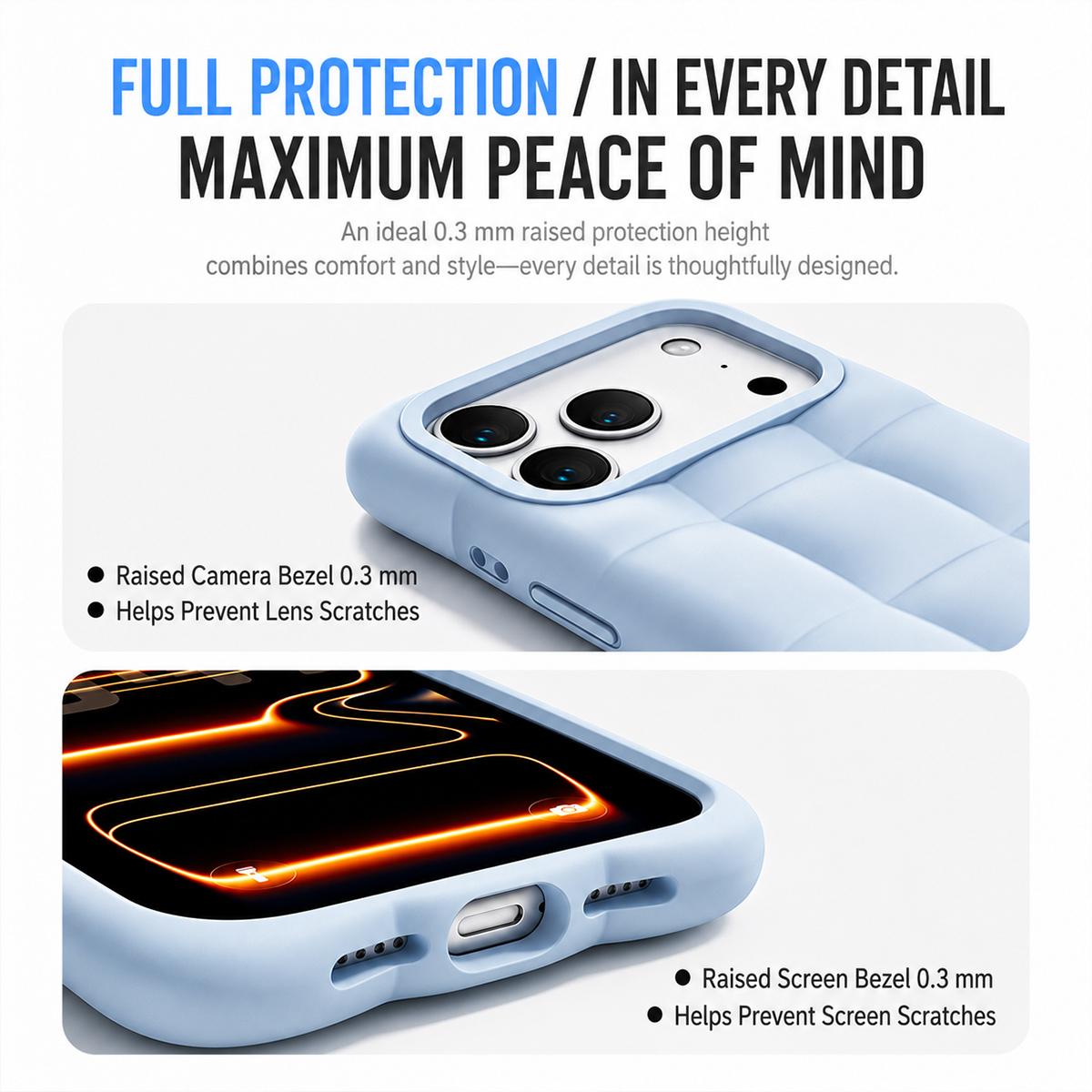 Compatible with iPhone 18 Pro Max Cloud Liquid Silicone Phone Case - White