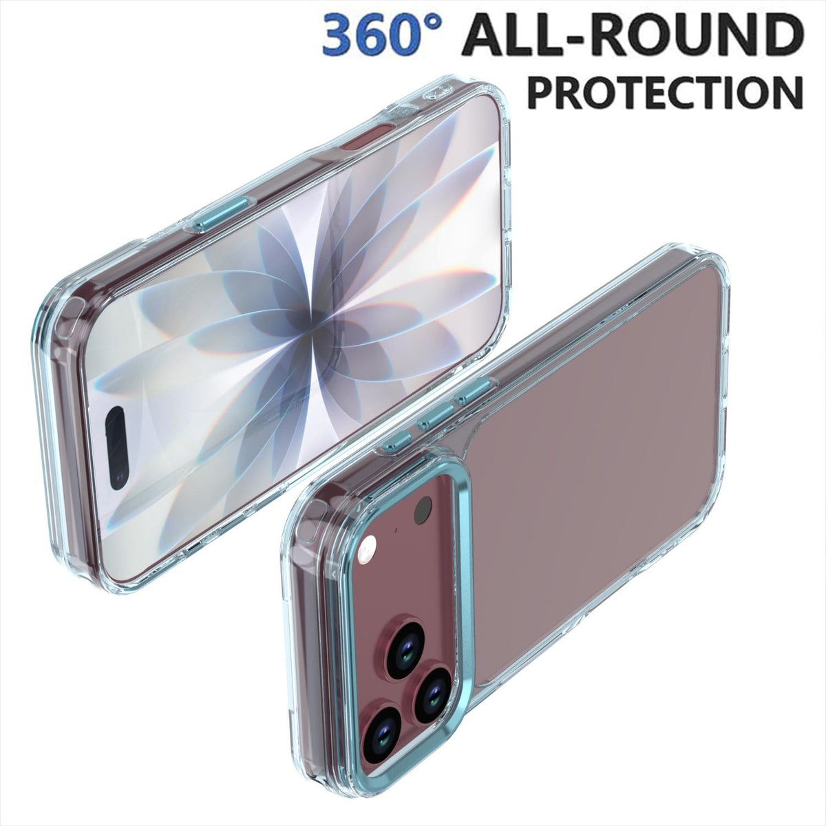 Compatible with iPhone 18 Pro Max Shine High Transparency Acrylic Phone Case - Blue