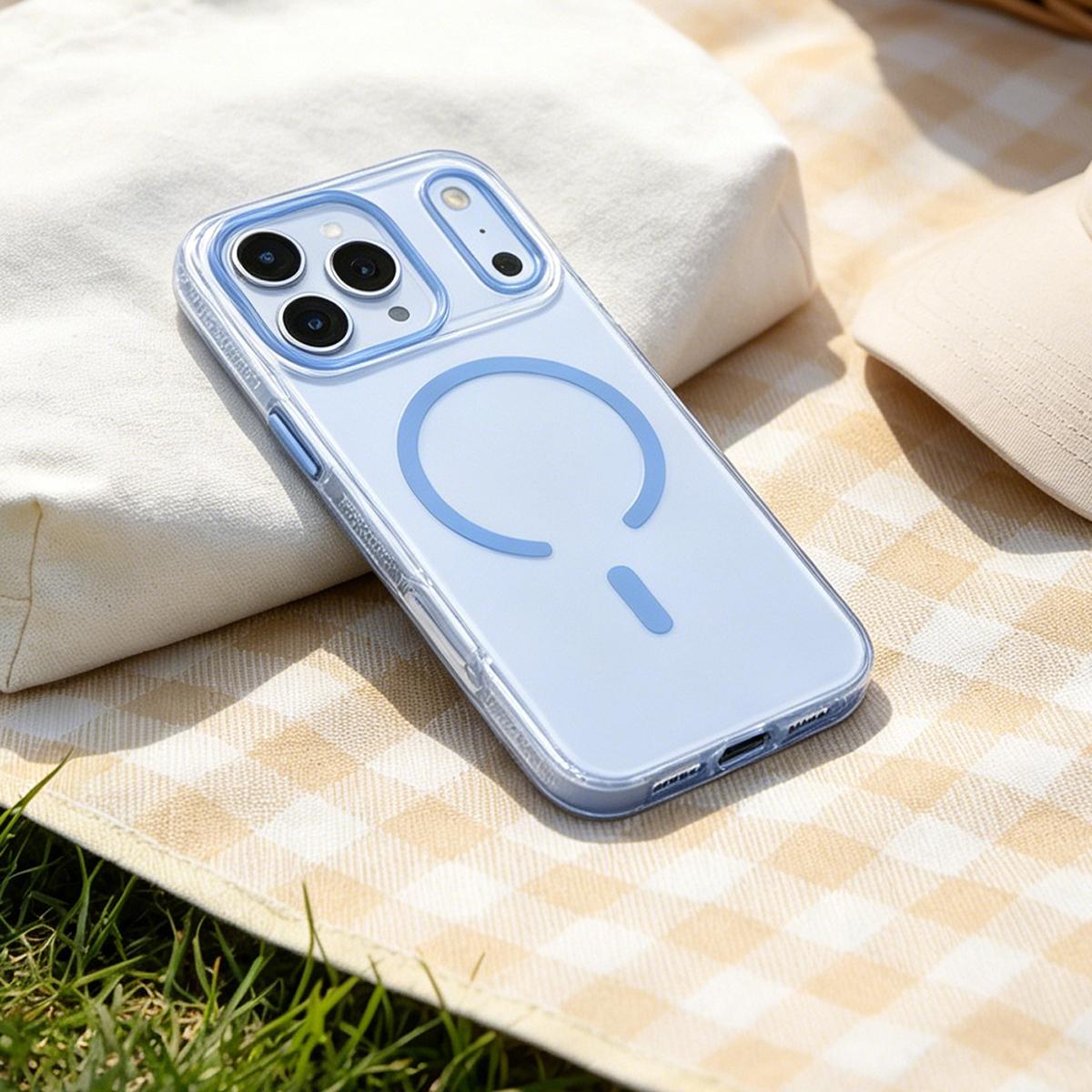 Compatible with iPhone 18 Pro Max Mutural Ice Series MagSafe Gradient Matte PC Dual-Layer TPU Phone Case - Orange