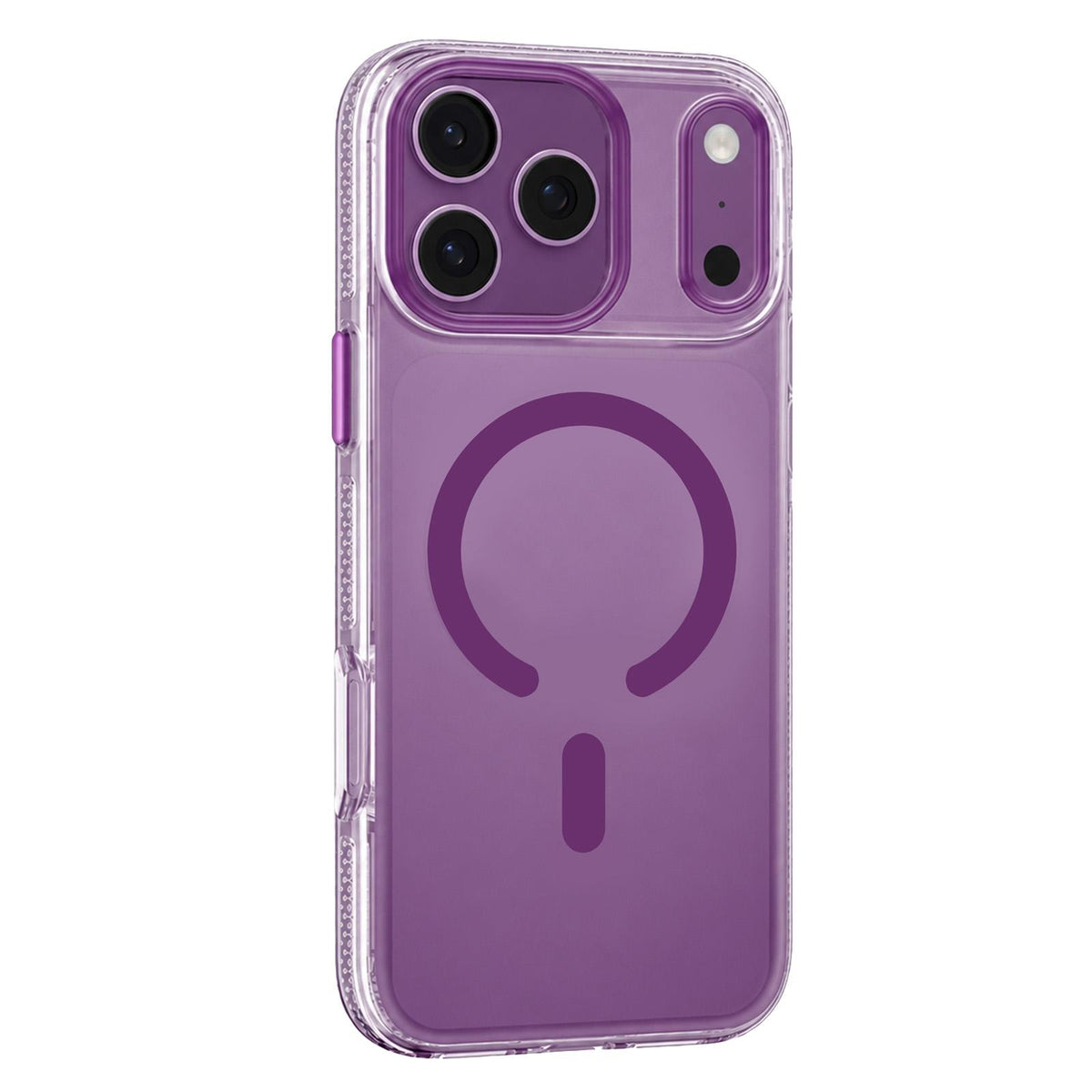 Compatible with iPhone 18 Pro Max Mutural Ice Series MagSafe Gradient Matte PC Dual-Layer TPU Phone Case - Dark Cherry
