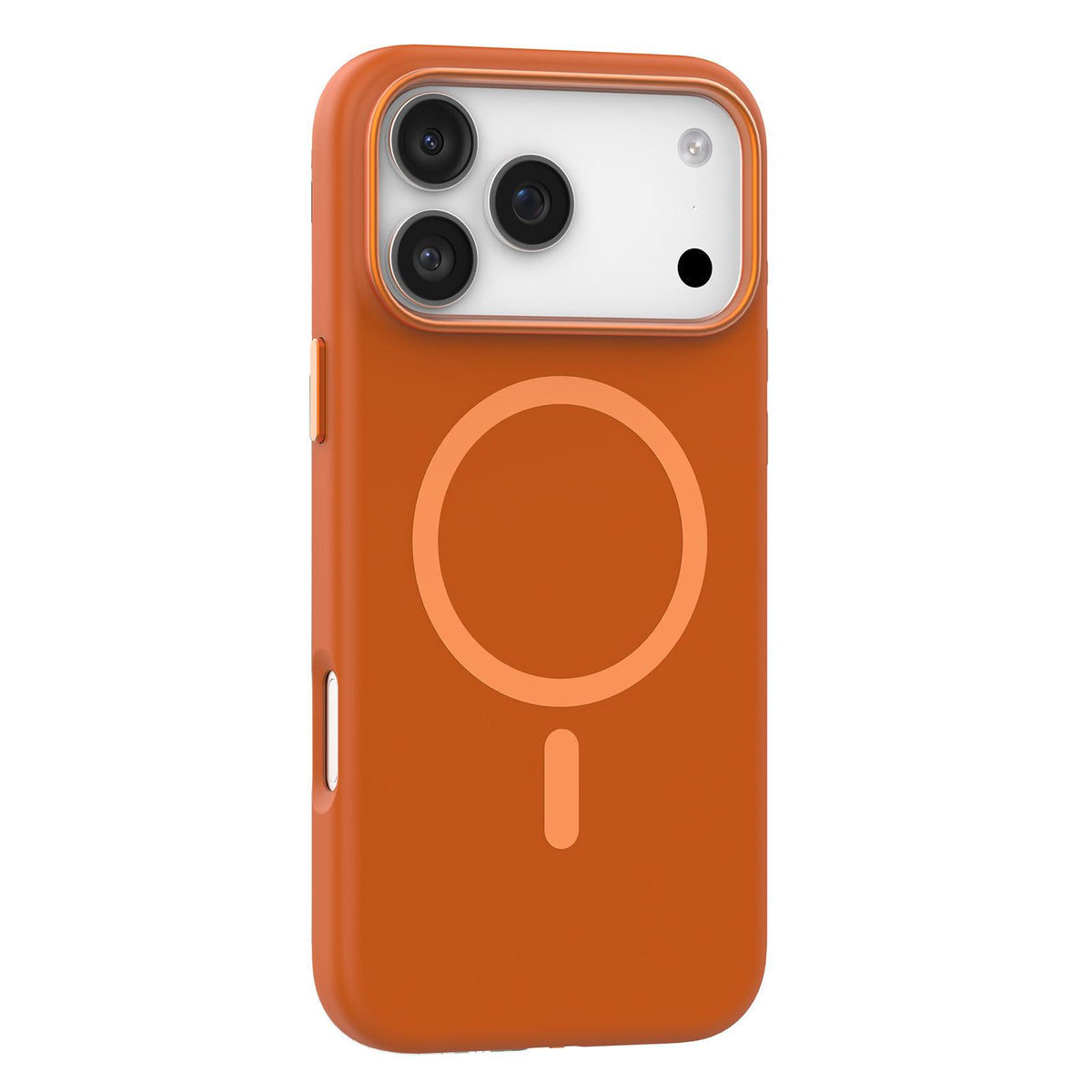 Compatible with iPhone 18 Pro Max Mutural Karen Series Liquid Silicone MagSafe Phone Case - Orange