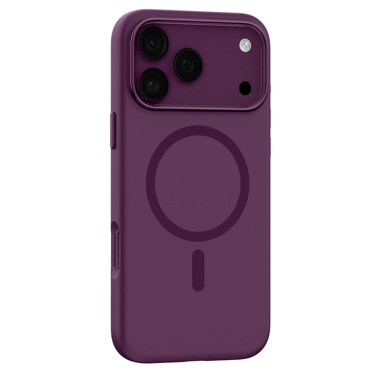 Compatible with iPhone 18 Pro Max Mutural Karen Series Liquid Silicone MagSafe Phone Case - Dark Cherry