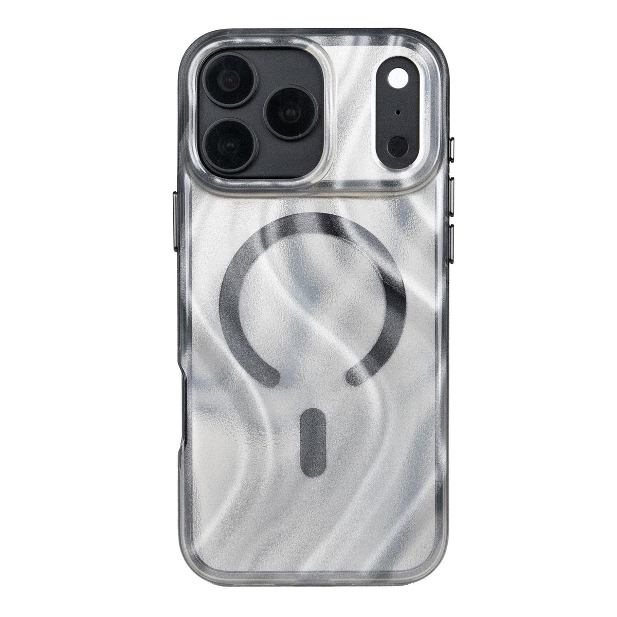 Compatible with iPhone 18 Pro Max Mutural Glow Desert Series Magnetic PC TPU Dual-Layer Phone Case - Flow Black