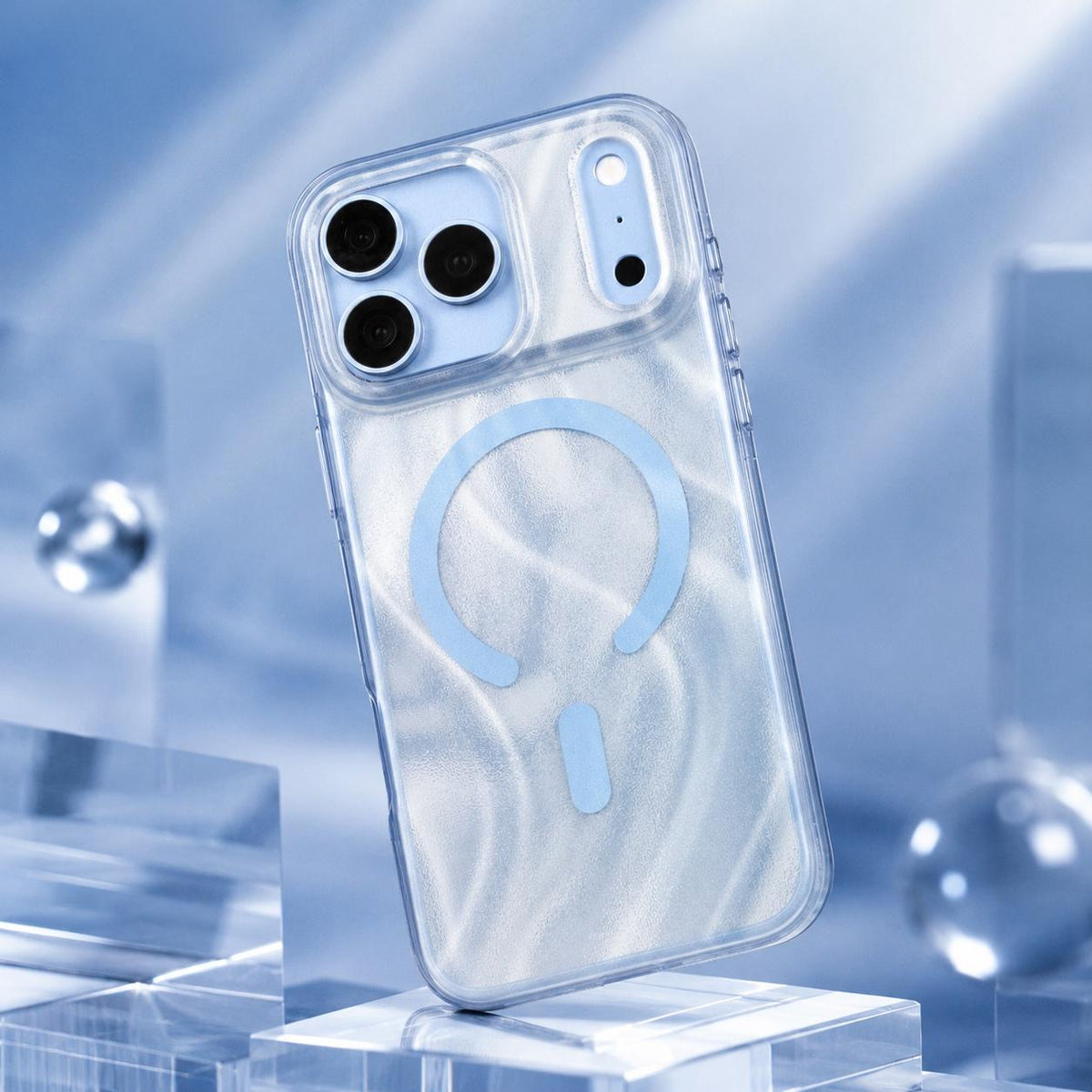 Compatible with iPhone 18 Pro Max Mutural Glow Desert Series Magnetic PC TPU Dual-Layer Phone Case - Flow Black