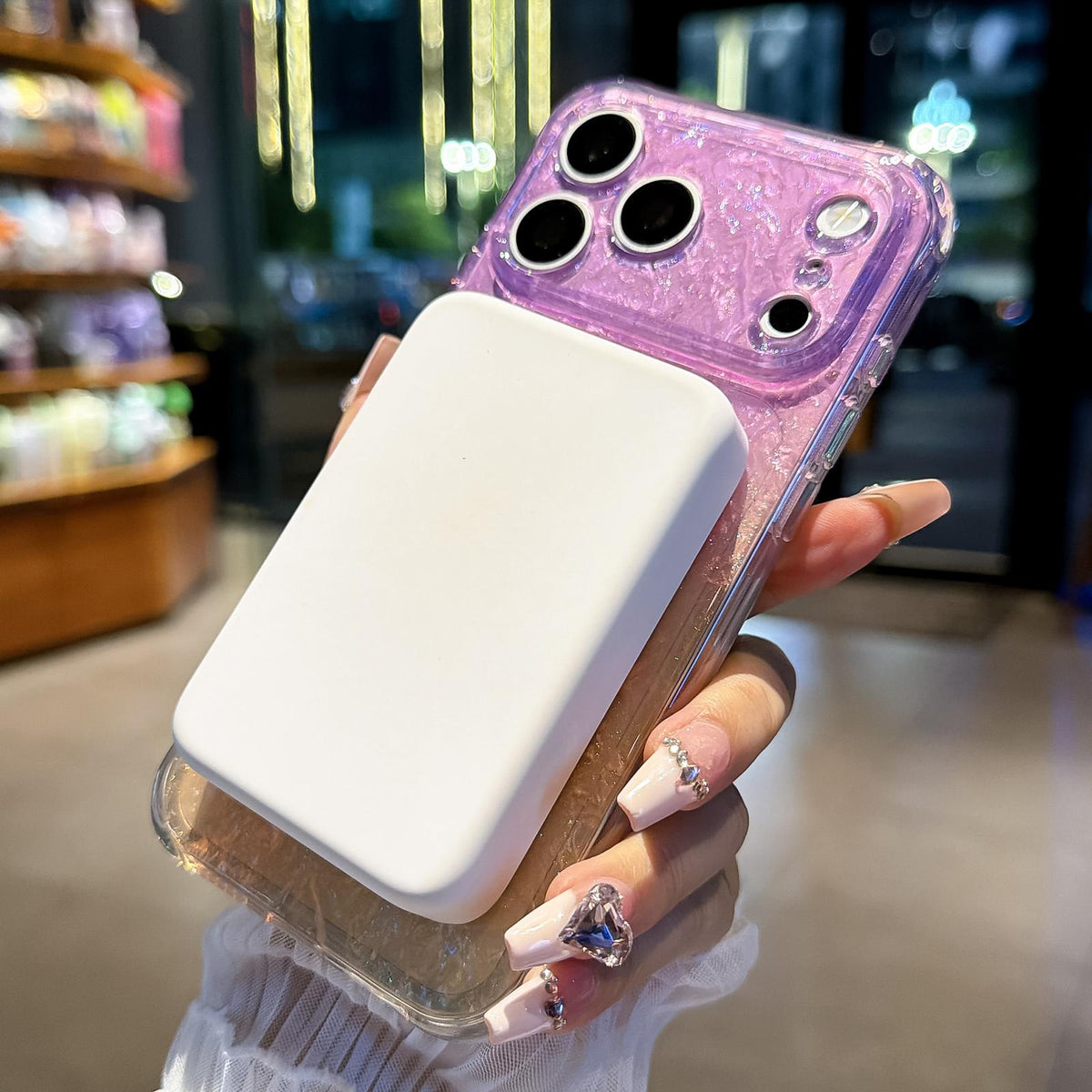 Compatible with iPhone 18 Pro Max Ice Shell 360 Magnetic Holder Phone Case - Pink Lemon