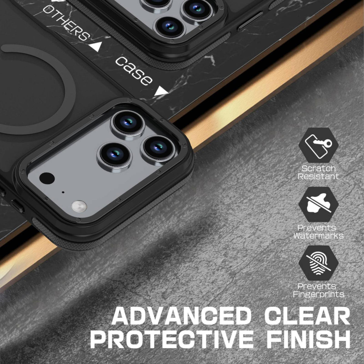 Compatible with iPhone 18 Pro Max Dual Color Skin Feel Magnetic Phone Case - Black
