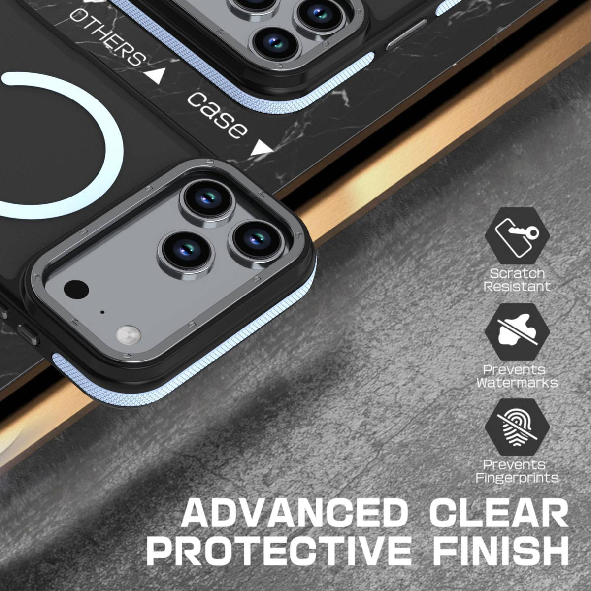 Compatible with iPhone 18 Pro Max Dual Color Skin Feel Magnetic Phone Case - Light Blue