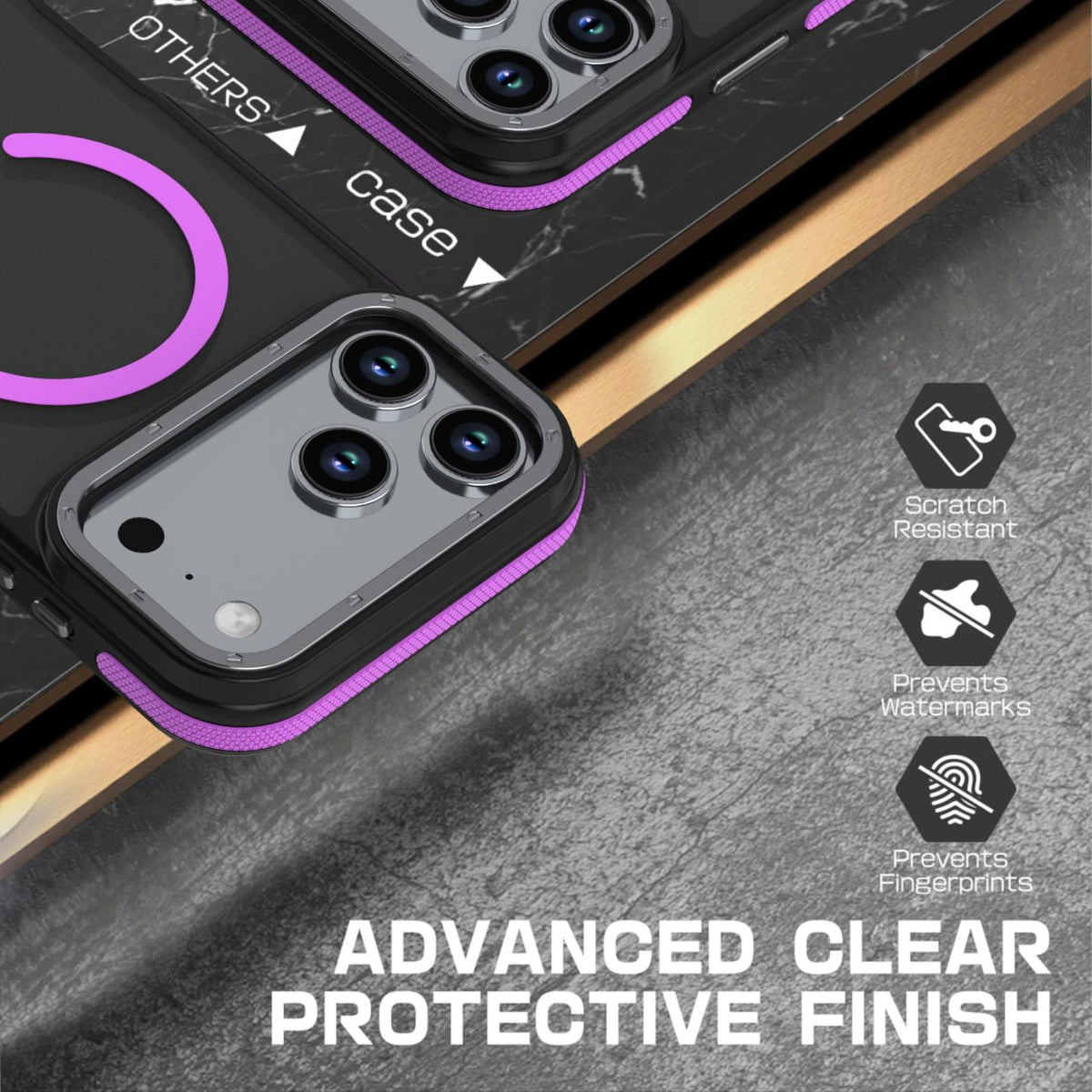 Compatible with iPhone 18 Pro Dual Color Skin Feel Magnetic Phone Case - Purple