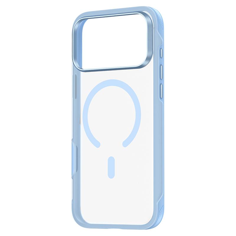 Compatible with iPhone 18 Pro Max ZGA Color Enhanced Skin Feel PC Dual-Layer TPU Magnetic Phone Case - Light Blue