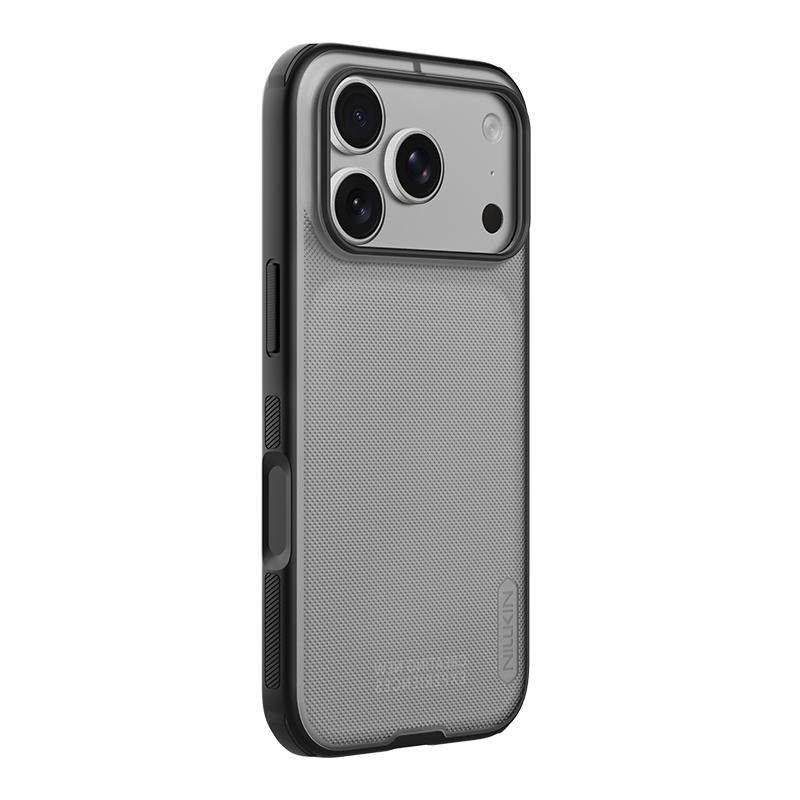 Compatible with iPhone 18 Pro NILLKIN Frosted Shield Pro PC + TPU Phone Case - Transparent Black
