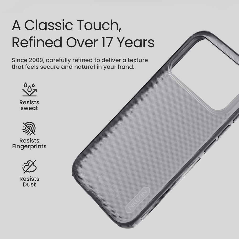 Compatible with iPhone 18 Pro NILLKIN Frosted Shield Pro PC + TPU Phone Case - Transparent Black