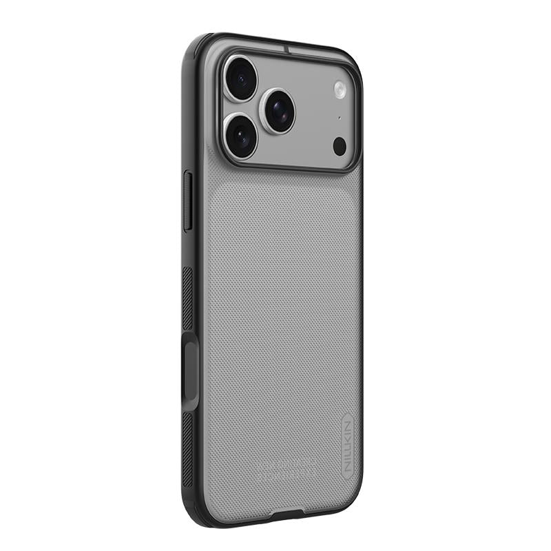 Compatible with iPhone 18 Pro Max NILLKIN Frosted Shield Pro PC + TPU Phone Case - Transparent Black