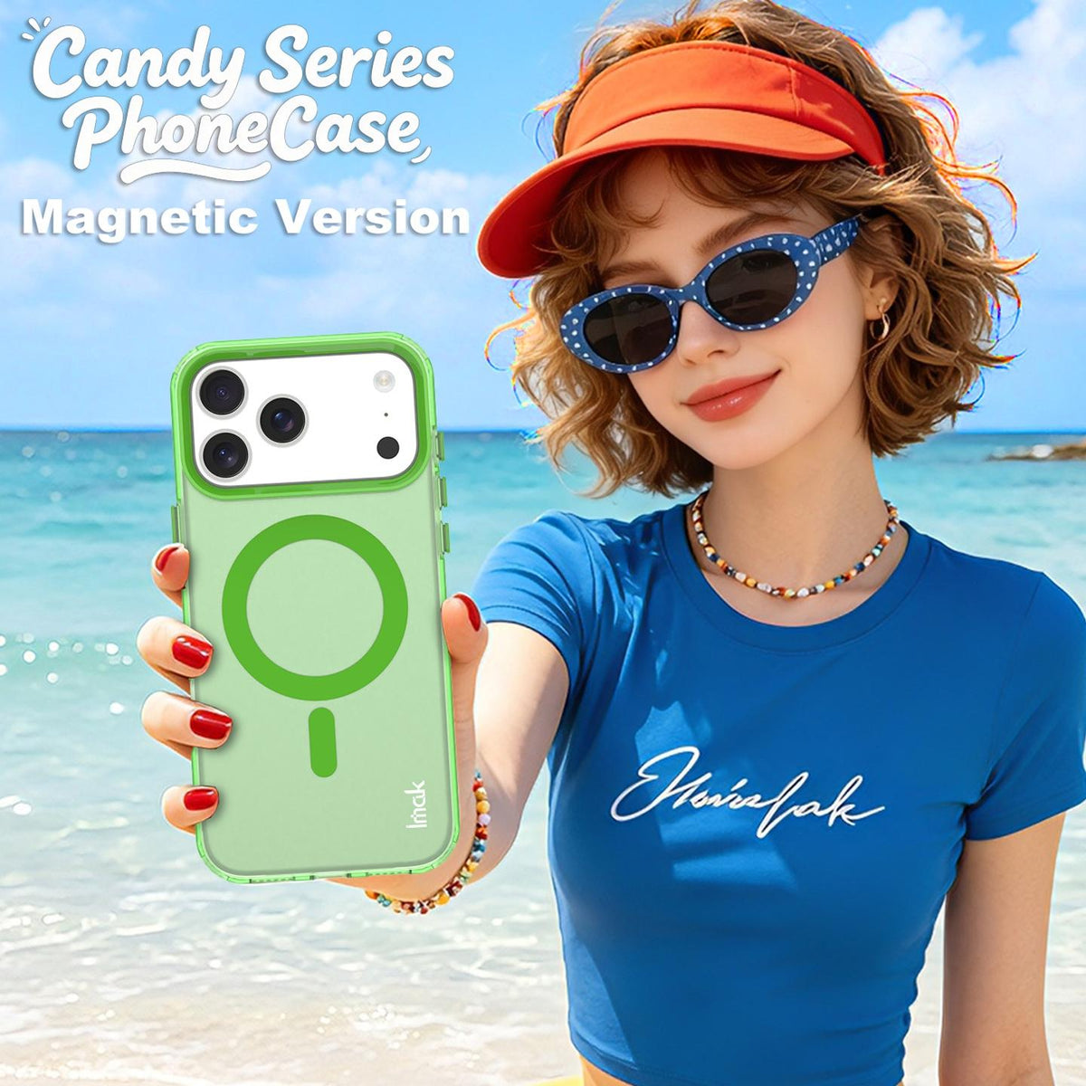 Compatible with iPhone 18 Pro Max imak Candy Series Magnetic Shockproof Phone Case - Green
