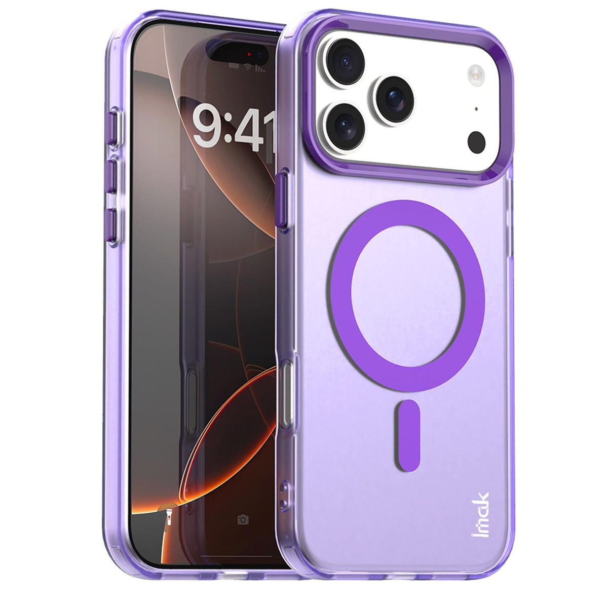 Compatible with iPhone 18 Pro Max imak Candy Series Magnetic Shockproof Phone Case - Purple