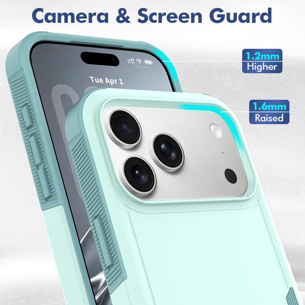 Compatible with iPhone 18 Pro Max 2 in 1 PC + TPU Phone Case - Light Green