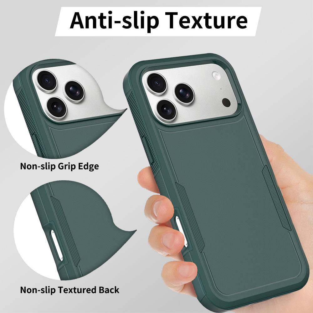 Compatible with iPhone 18 Pro Max 2 in 1 PC + TPU Phone Case - Dark Green