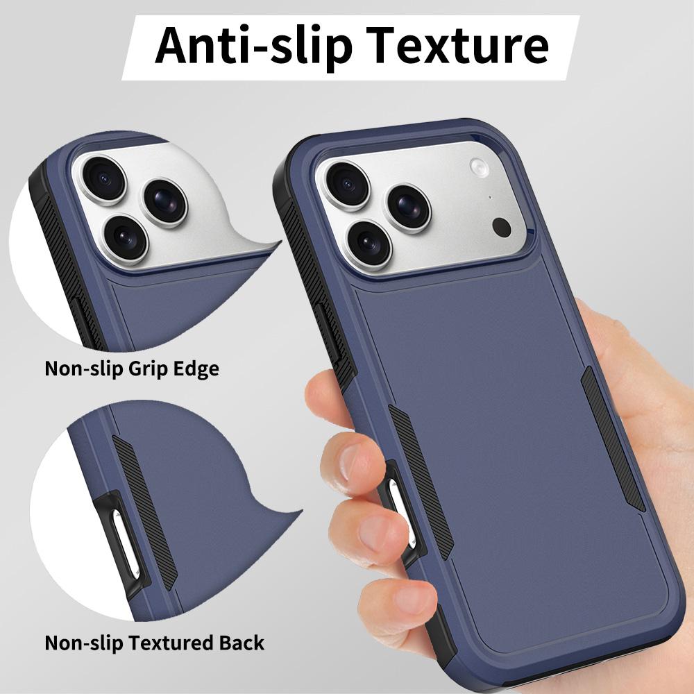 Compatible with iPhone 18 Pro Max 2 in 1 PC + TPU Phone Case - Dark Blue